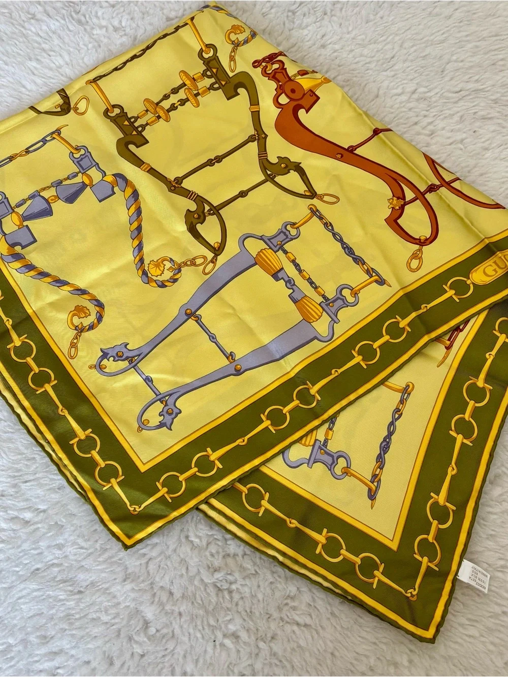 Gucci 100% Silk Multicolor Large Shawl/Scarf size 33.5”